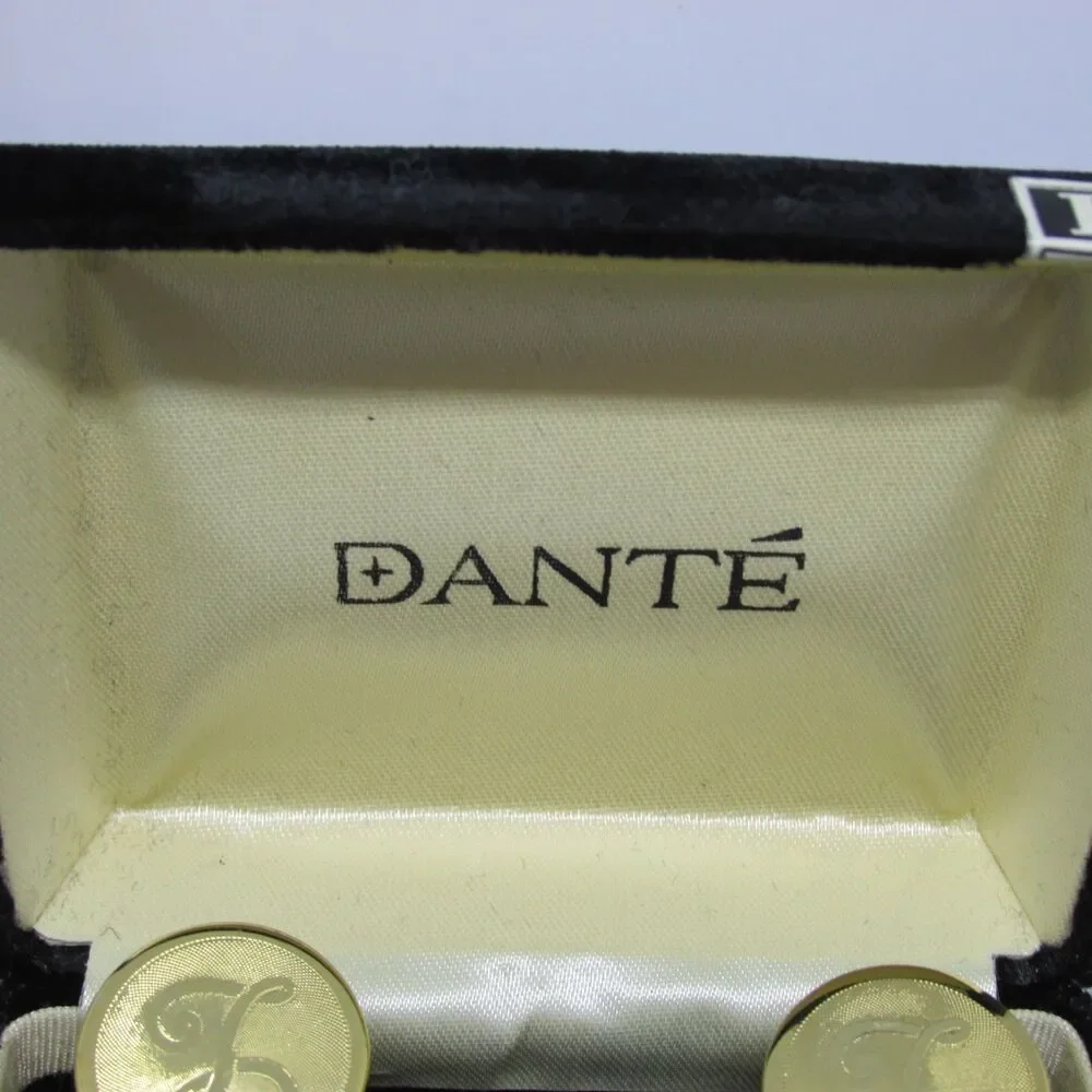 DANTE Cuff Links L Monogram Initial Letter Wraparound Mesh Money clip